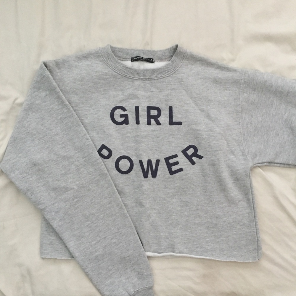 Brandy Melville Gray Crew Neck Sweater